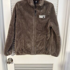 New Balance Taupe Quilted Fleece Jacket
